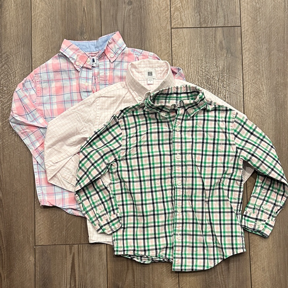 Janie and Jack Boys Plaid Button-Down Shirts - Size 4T